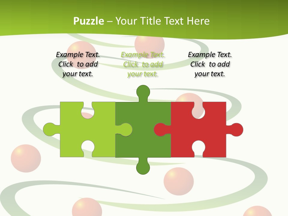 A Green Christmas Tree With Red Balls On It PowerPoint Template