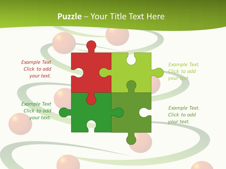 A Green Christmas Tree With Red Balls On It PowerPoint Template