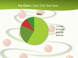 A Green Christmas Tree With Red Balls On It PowerPoint Template