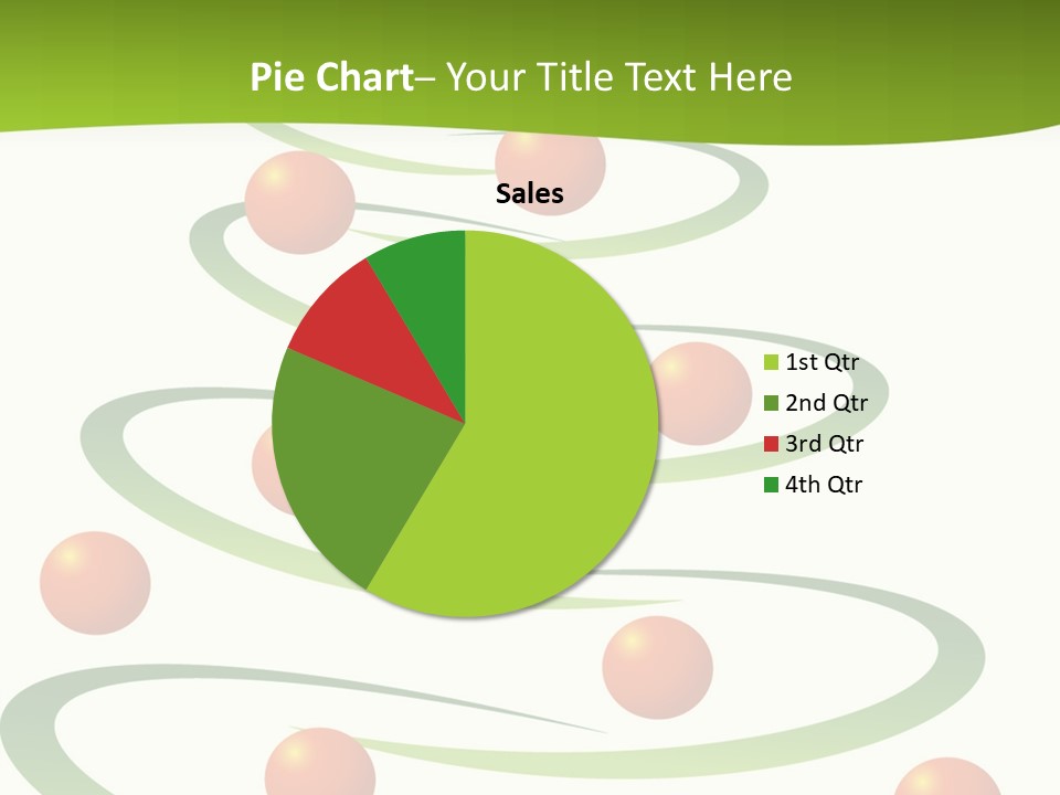 A Green Christmas Tree With Red Balls On It PowerPoint Template