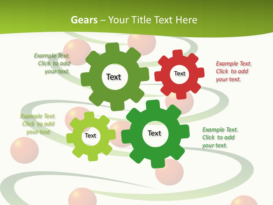 A Green Christmas Tree With Red Balls On It PowerPoint Template