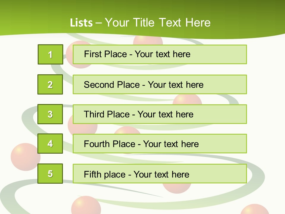 A Green Christmas Tree With Red Balls On It PowerPoint Template
