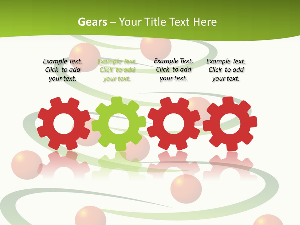 A Green Christmas Tree With Red Balls On It PowerPoint Template
