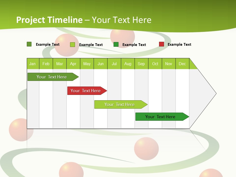 A Green Christmas Tree With Red Balls On It PowerPoint Template