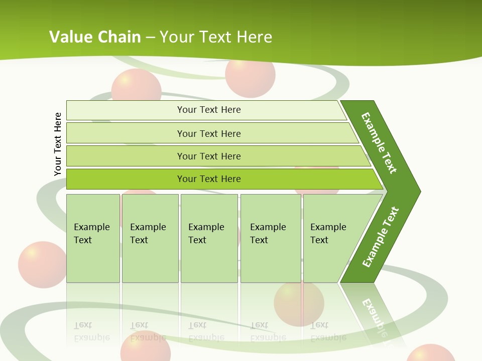 A Green Christmas Tree With Red Balls On It PowerPoint Template