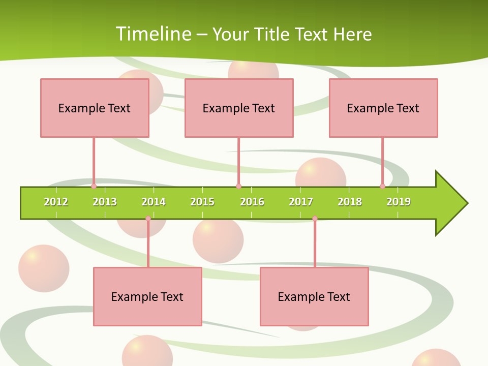 A Green Christmas Tree With Red Balls On It PowerPoint Template