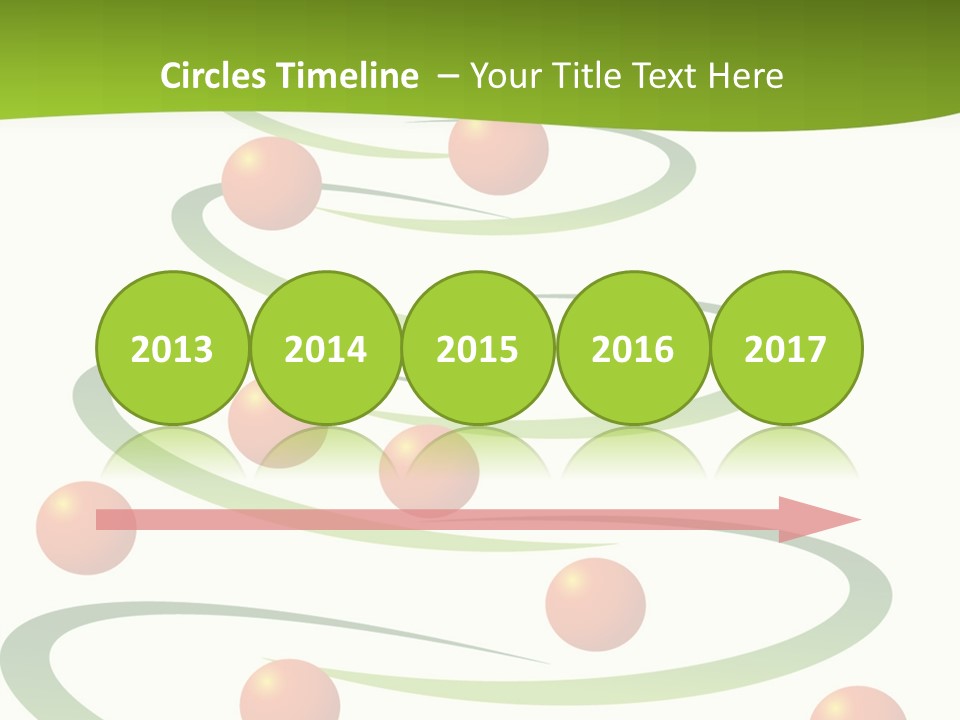 A Green Christmas Tree With Red Balls On It PowerPoint Template