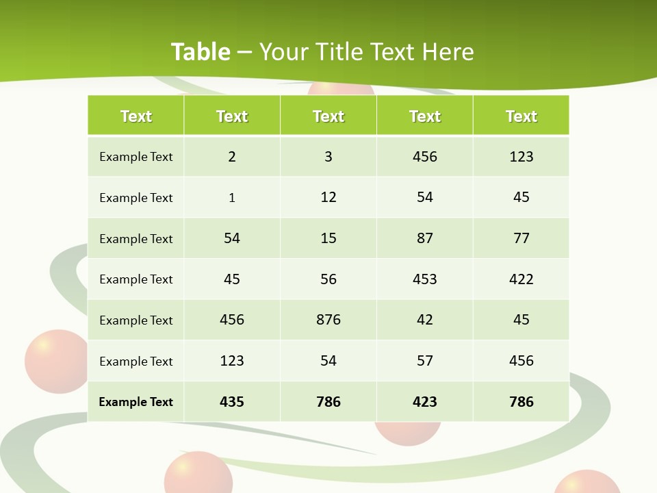 A Green Christmas Tree With Red Balls On It PowerPoint Template