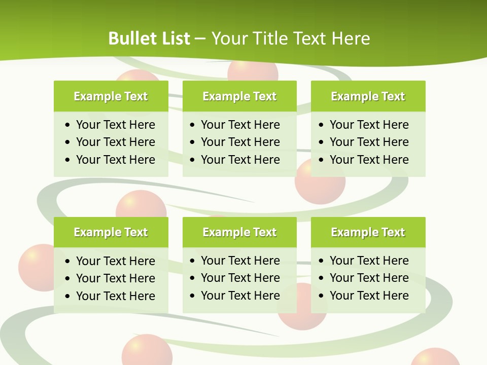 A Green Christmas Tree With Red Balls On It PowerPoint Template