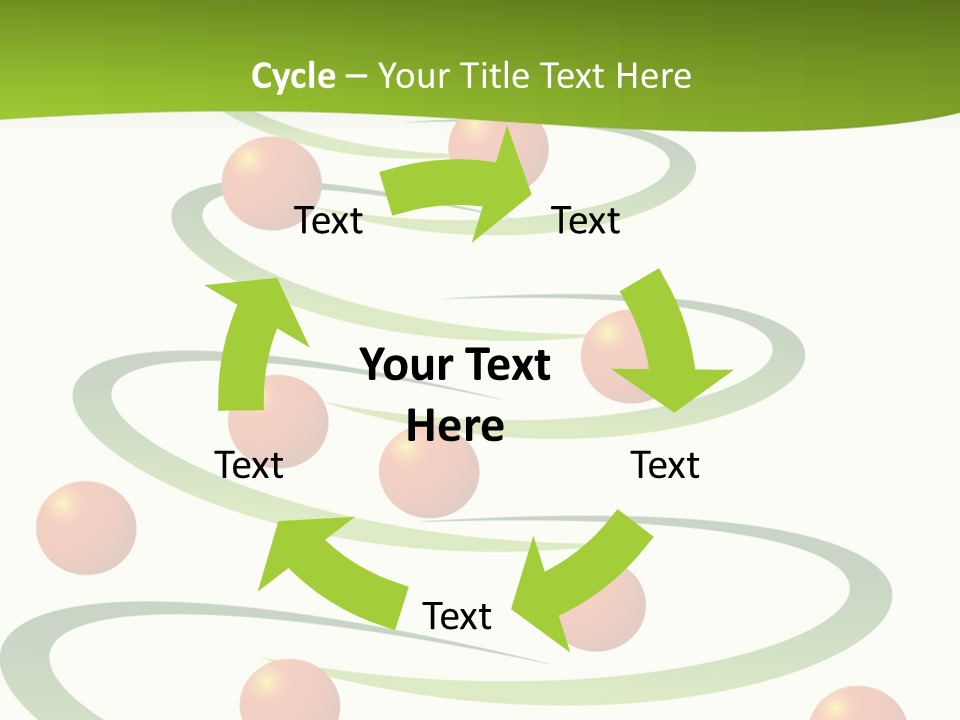 A Green Christmas Tree With Red Balls On It PowerPoint Template