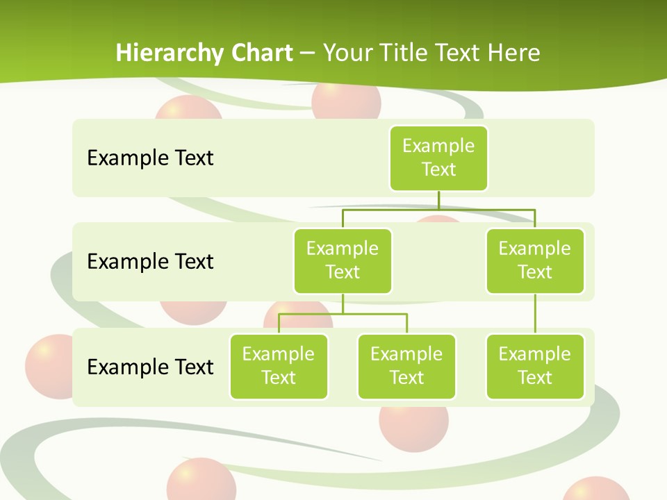 A Green Christmas Tree With Red Balls On It PowerPoint Template