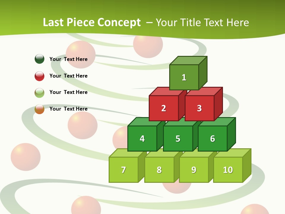 A Green Christmas Tree With Red Balls On It PowerPoint Template