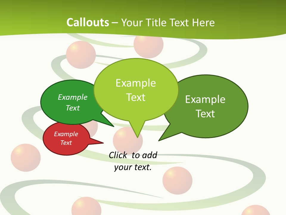 A Green Christmas Tree With Red Balls On It PowerPoint Template