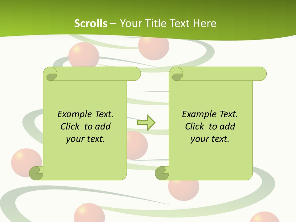 A Green Christmas Tree With Red Balls On It PowerPoint Template