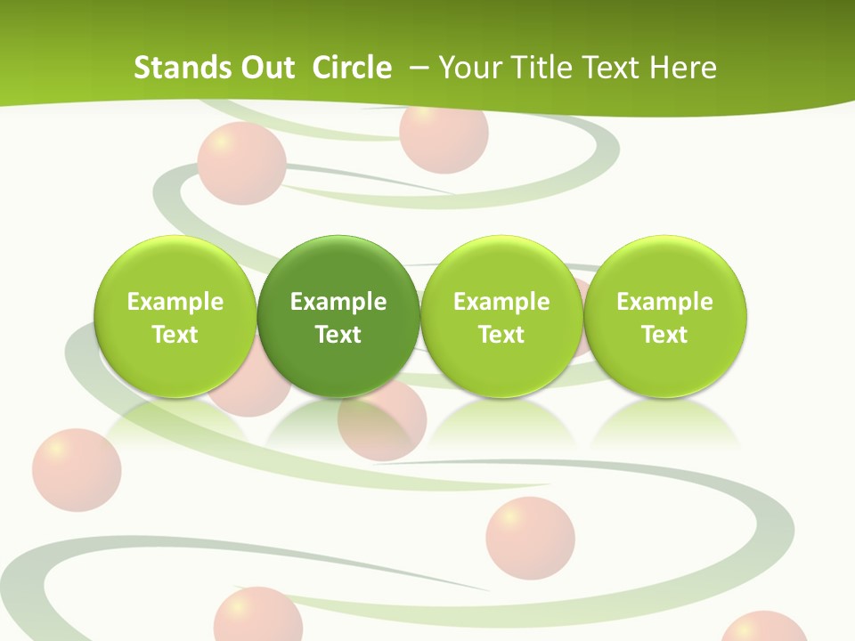 A Green Christmas Tree With Red Balls On It PowerPoint Template