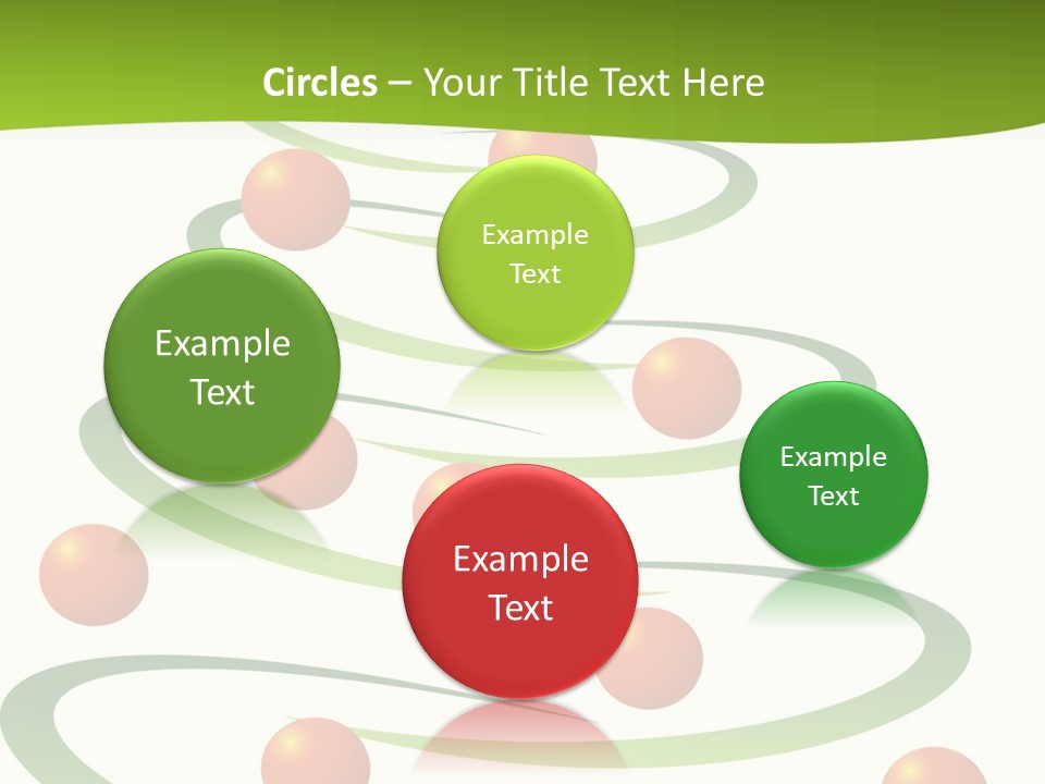 A Green Christmas Tree With Red Balls On It PowerPoint Template