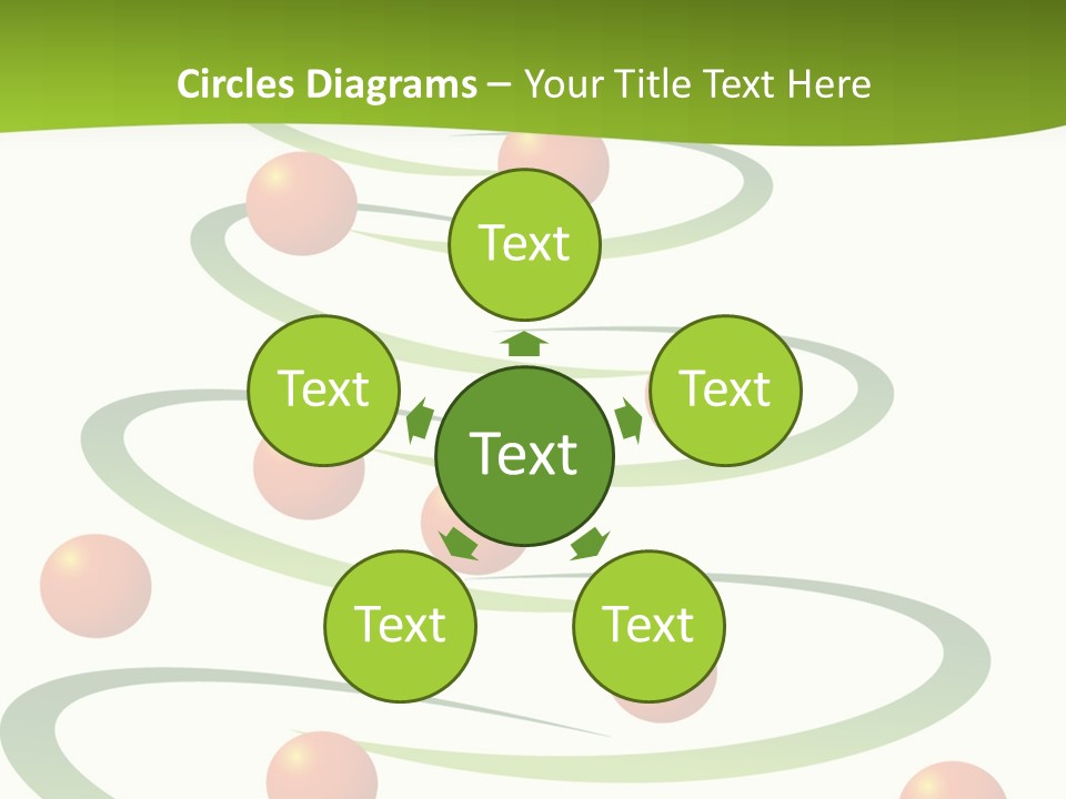 A Green Christmas Tree With Red Balls On It PowerPoint Template