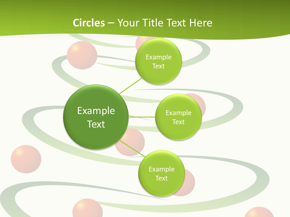 A Green Christmas Tree With Red Balls On It PowerPoint Template