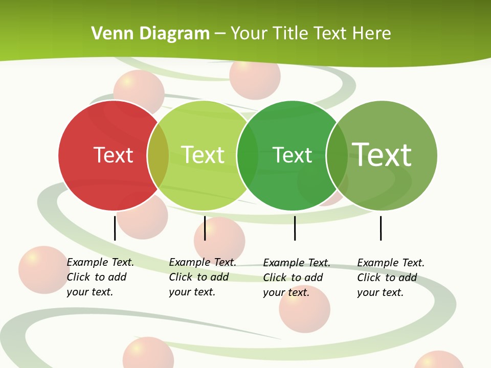 A Green Christmas Tree With Red Balls On It PowerPoint Template