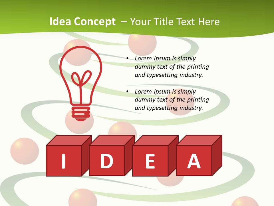 A Green Christmas Tree With Red Balls On It PowerPoint Template