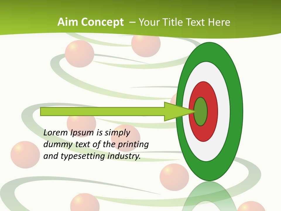 A Green Christmas Tree With Red Balls On It PowerPoint Template