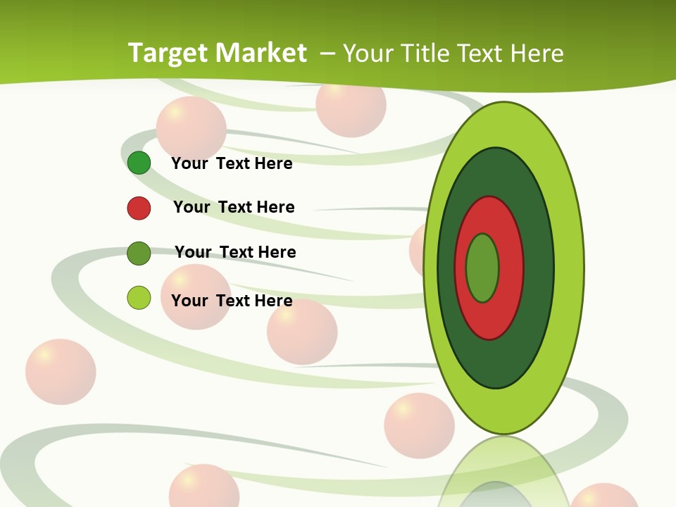 A Green Christmas Tree With Red Balls On It PowerPoint Template