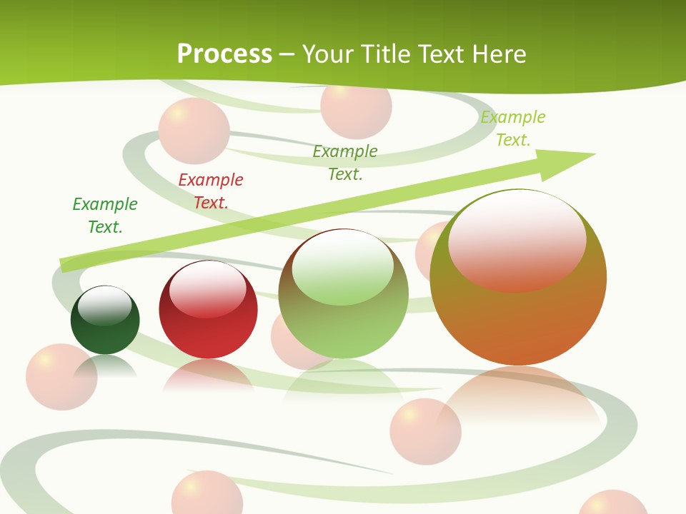 A Green Christmas Tree With Red Balls On It PowerPoint Template