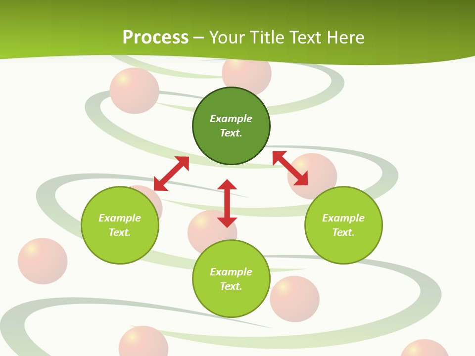 A Green Christmas Tree With Red Balls On It PowerPoint Template