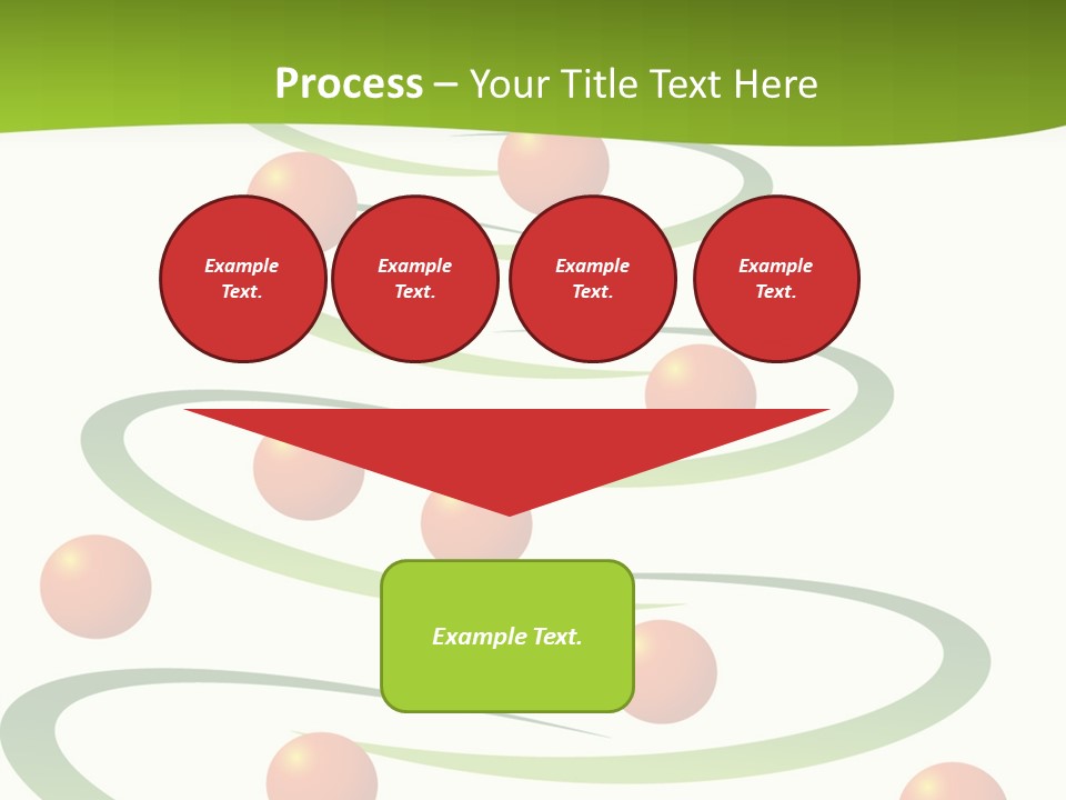A Green Christmas Tree With Red Balls On It PowerPoint Template