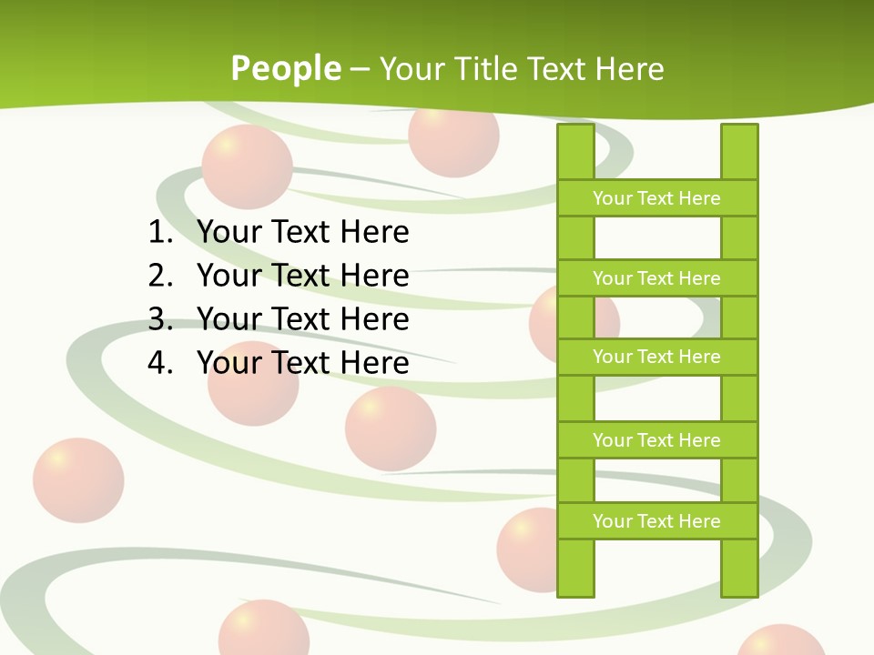 A Green Christmas Tree With Red Balls On It PowerPoint Template