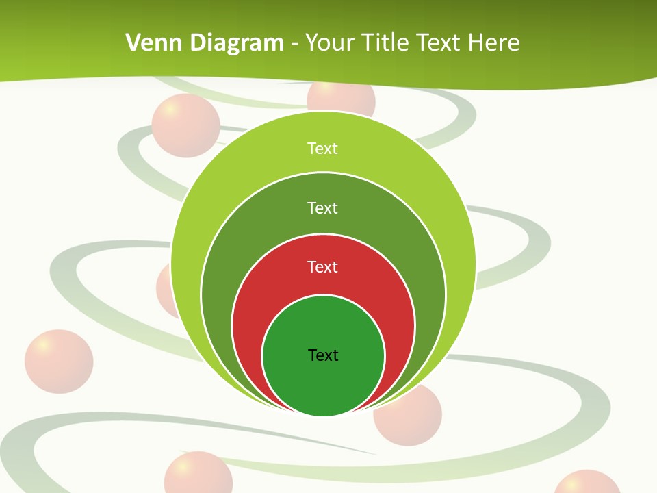 A Green Christmas Tree With Red Balls On It PowerPoint Template