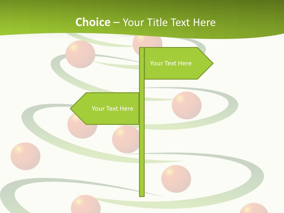 A Green Christmas Tree With Red Balls On It PowerPoint Template