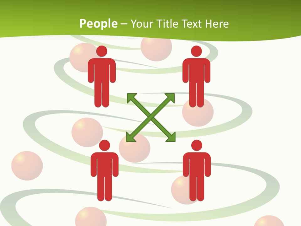 A Green Christmas Tree With Red Balls On It PowerPoint Template