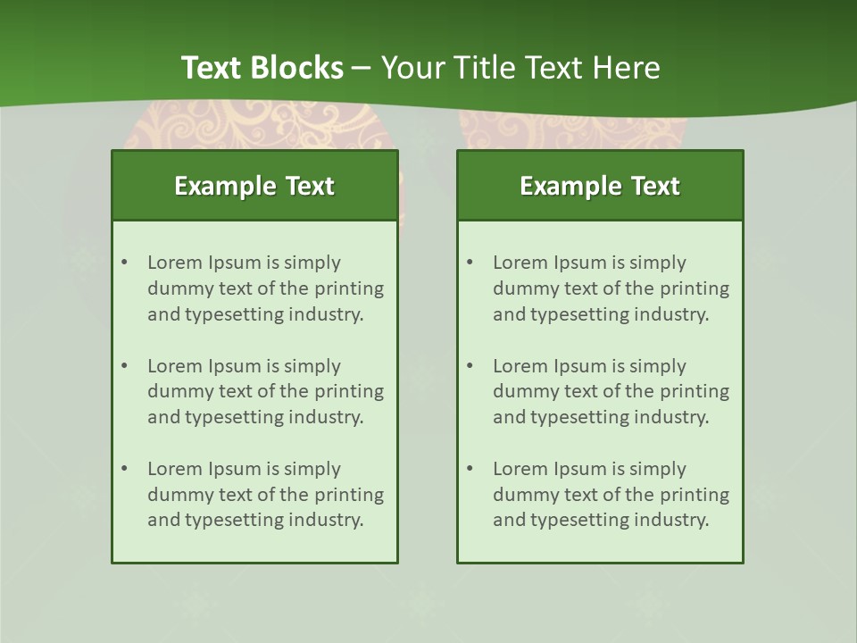 Decor Gold Vector PowerPoint Template