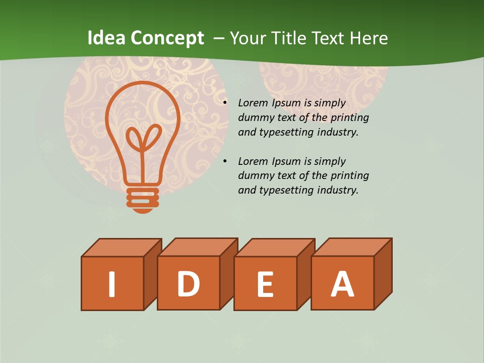 Decor Gold Vector PowerPoint Template