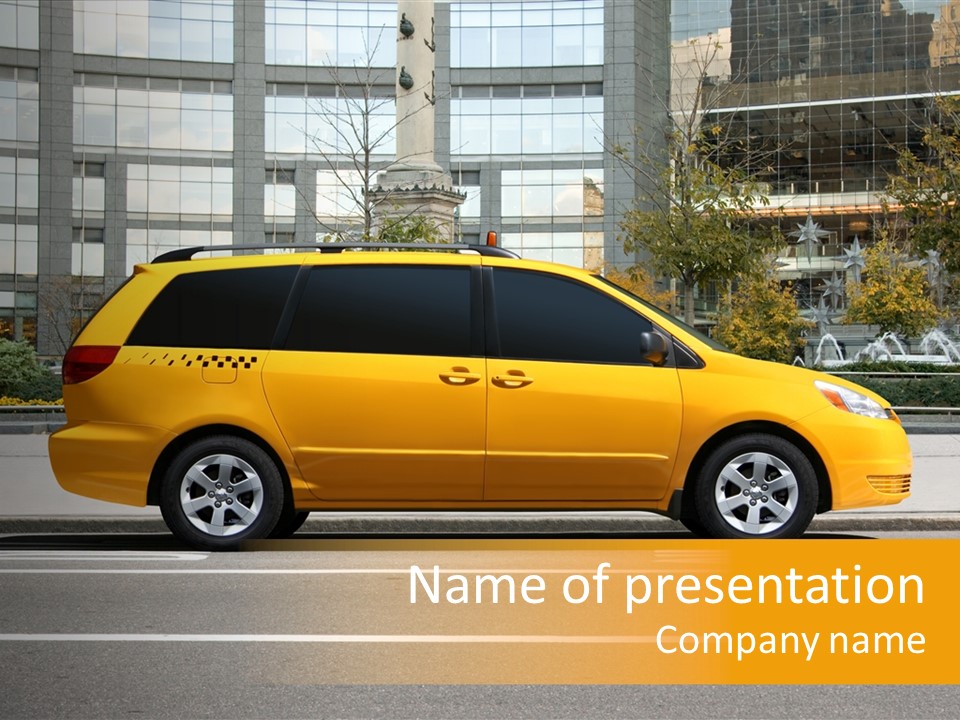 Sidewalk York Van PowerPoint Template