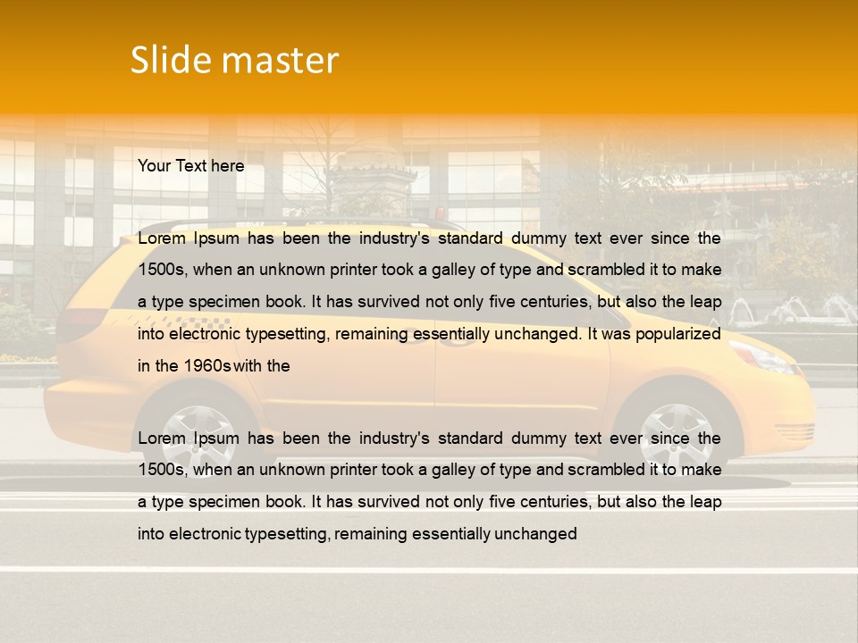 Sidewalk York Van PowerPoint Template
