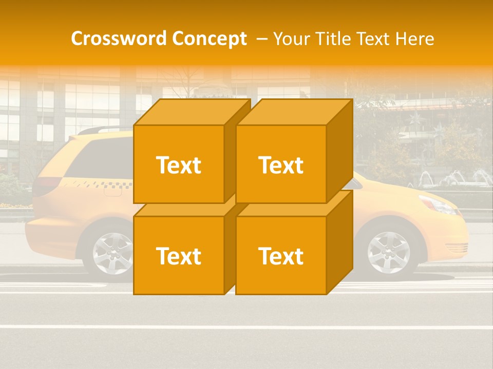 Sidewalk York Van PowerPoint Template