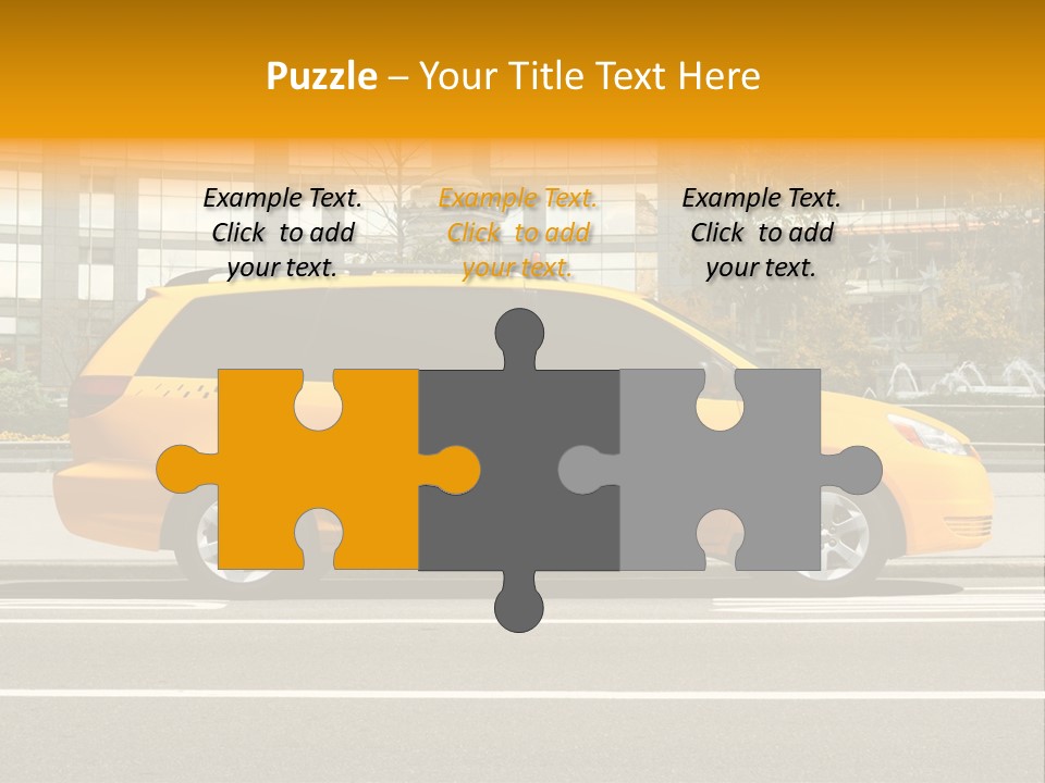 Sidewalk York Van PowerPoint Template