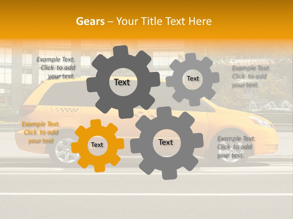 Sidewalk York Van PowerPoint Template