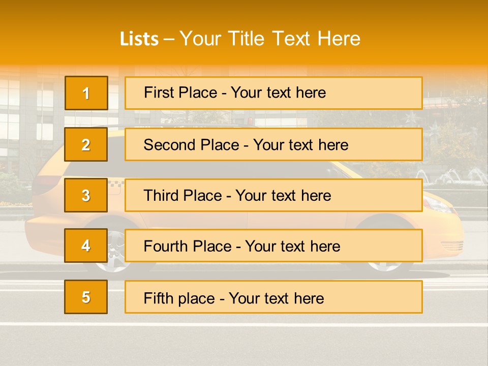 Sidewalk York Van PowerPoint Template