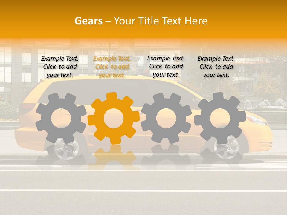 Sidewalk York Van PowerPoint Template