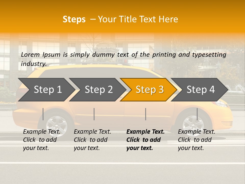 Sidewalk York Van PowerPoint Template