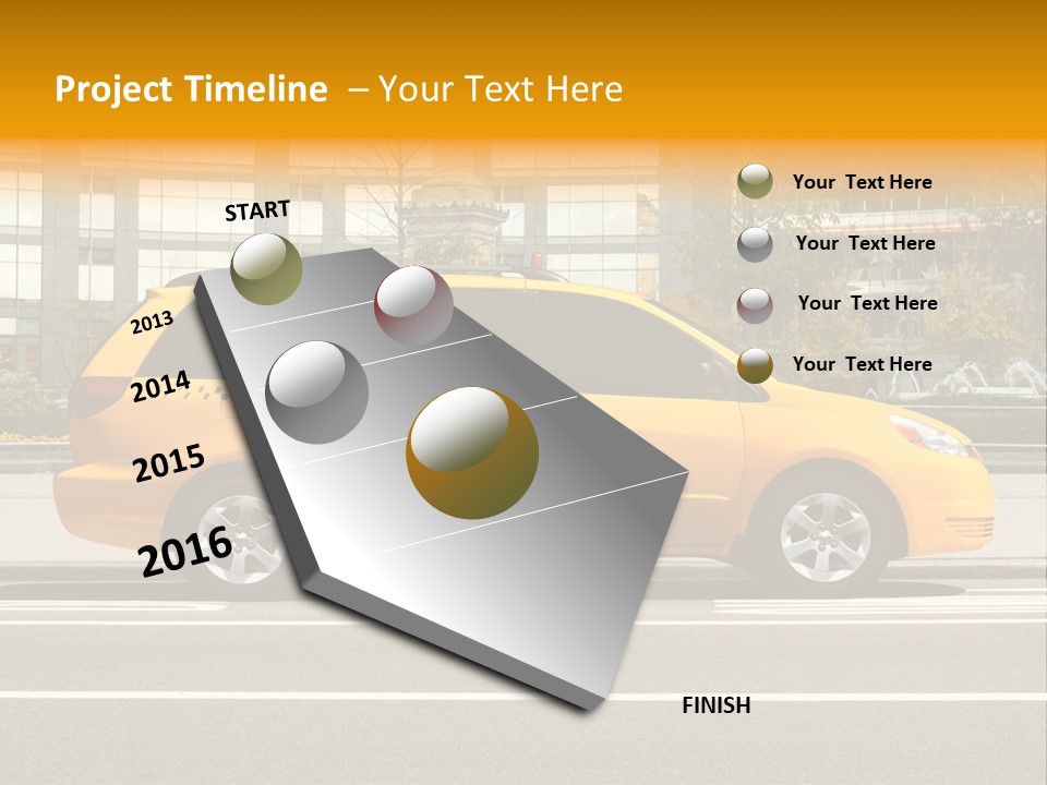 Sidewalk York Van PowerPoint Template