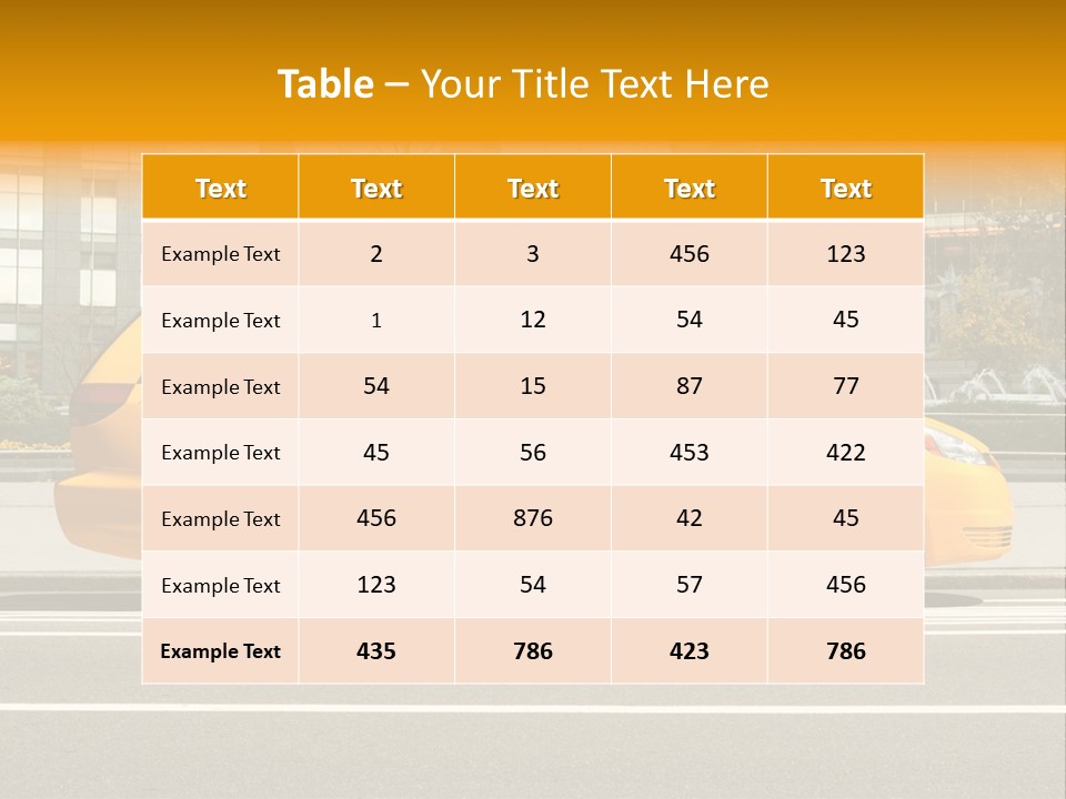 Sidewalk York Van PowerPoint Template