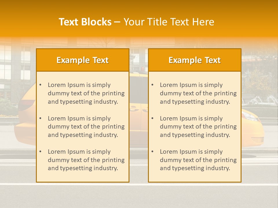 Sidewalk York Van PowerPoint Template