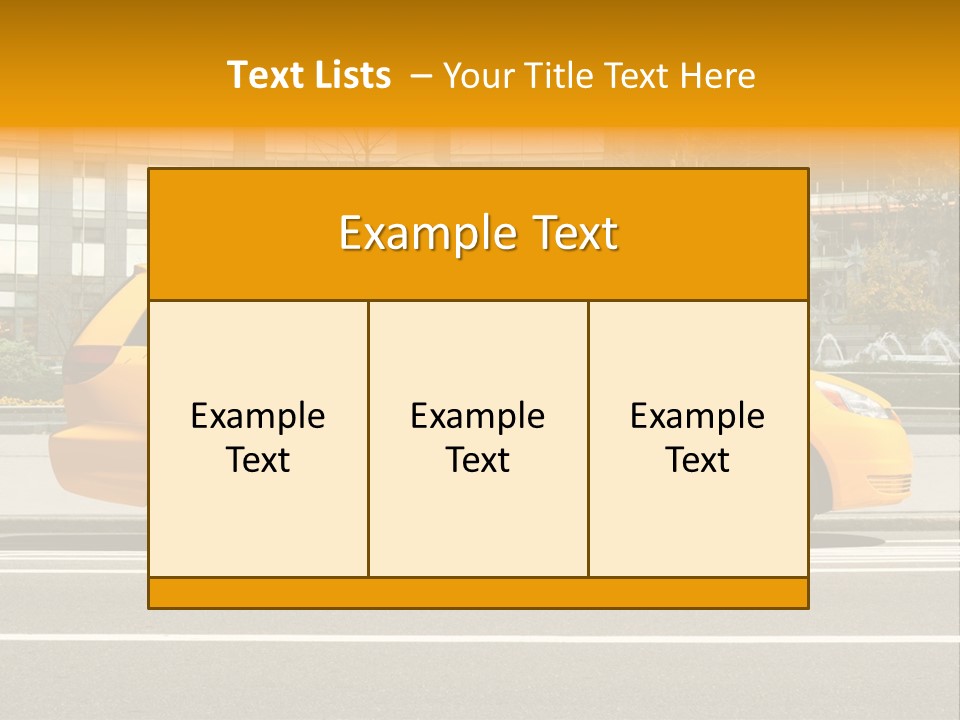Sidewalk York Van PowerPoint Template