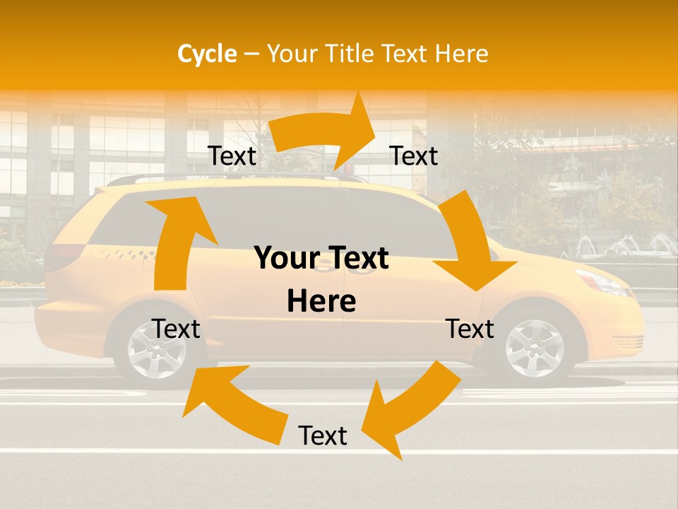 Sidewalk York Van PowerPoint Template