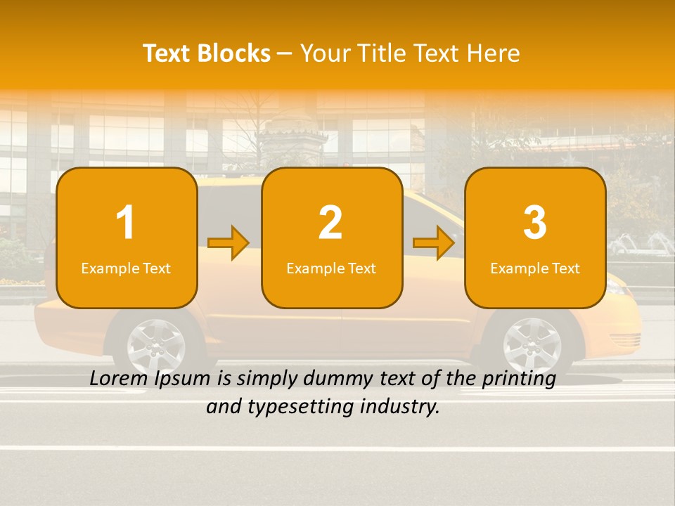 Sidewalk York Van PowerPoint Template