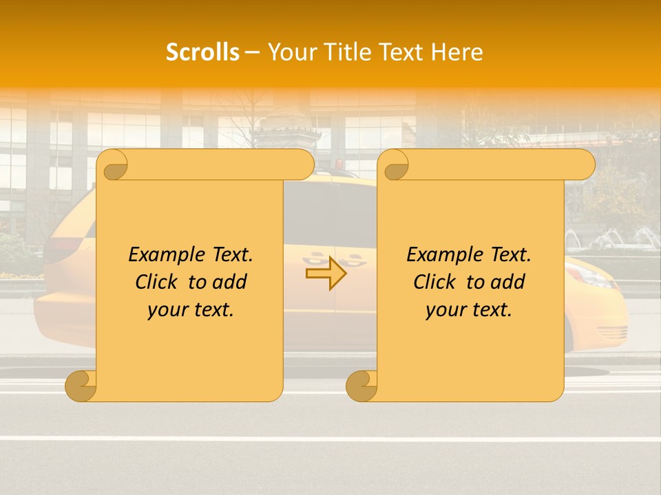 Sidewalk York Van PowerPoint Template